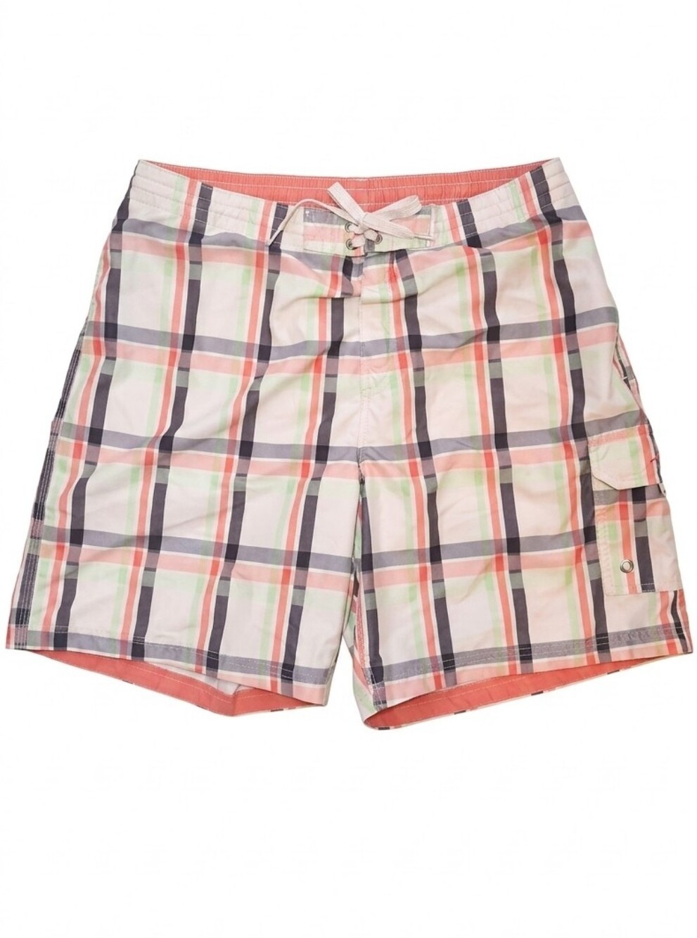 Speedo Plaid Swim Trunks Cargo Pocket Bathing Suit Mens Size XL